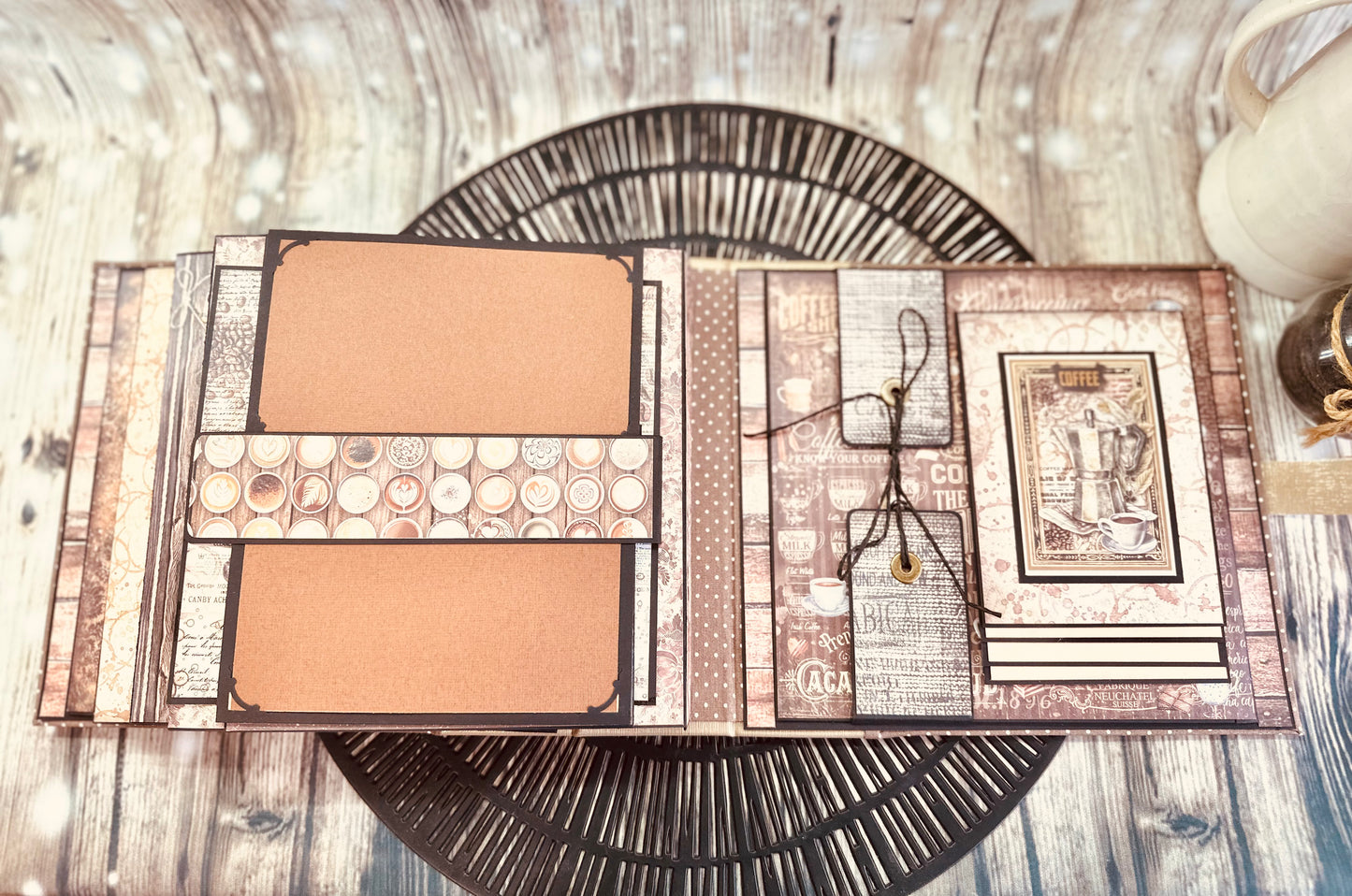 Album photos scrapbooking pop-up "Coffee and chocolate"