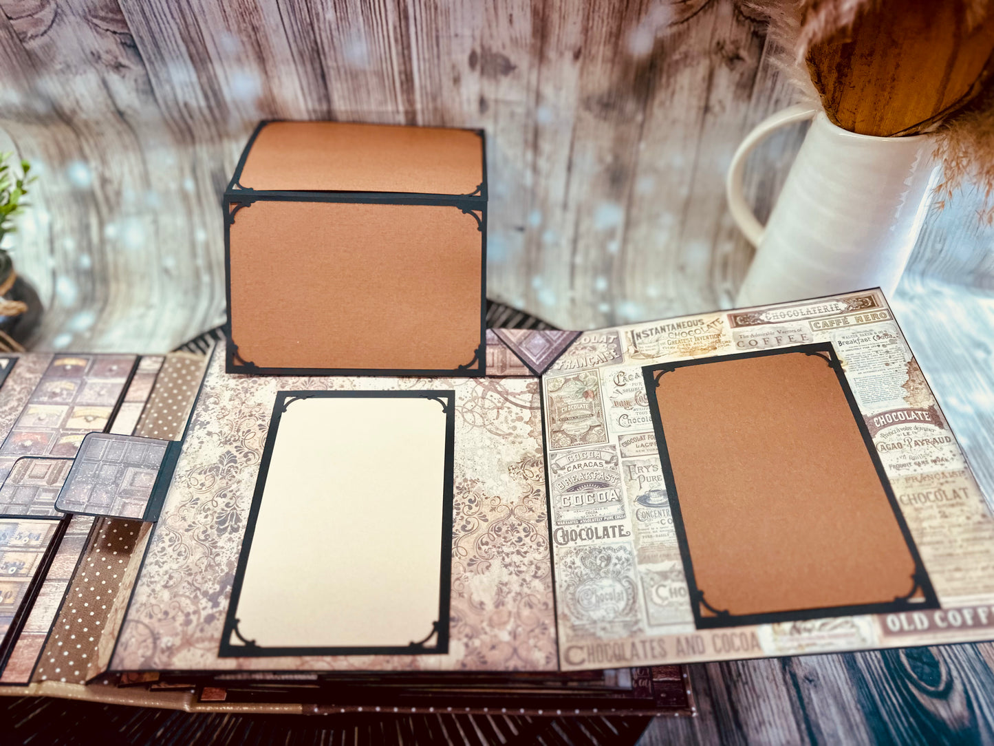 Album photos scrapbooking pop-up "Coffee and chocolate"