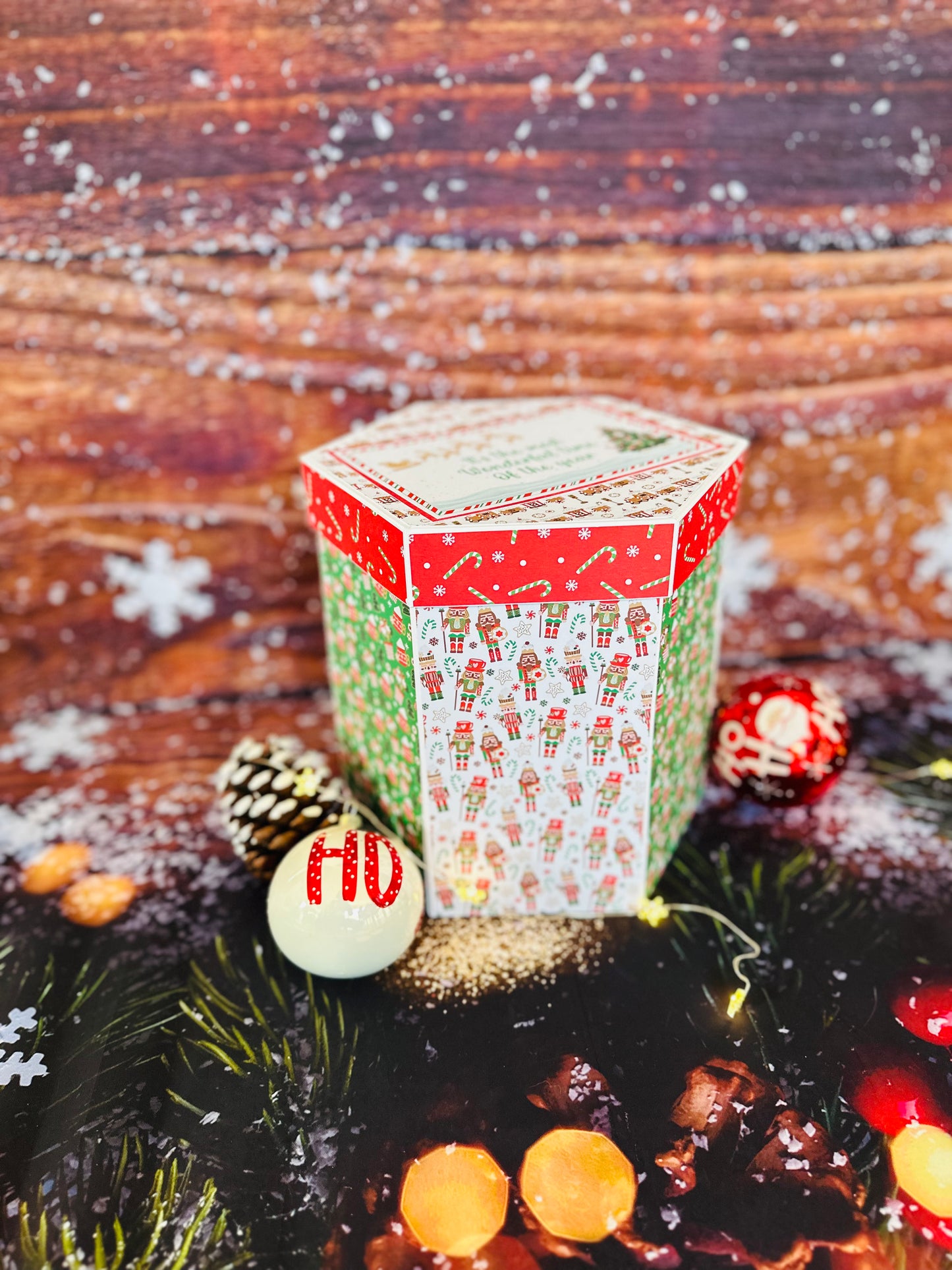 Calendrier de l'Avent boite hexagonal "Petit Lutin"