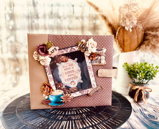 Album photos scrapbooking pop-up "Coffee and chocolate"