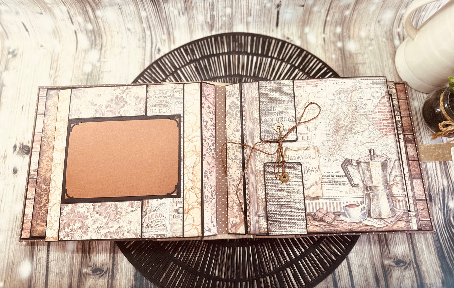 Album photos scrapbooking pop-up "Coffee and chocolate"