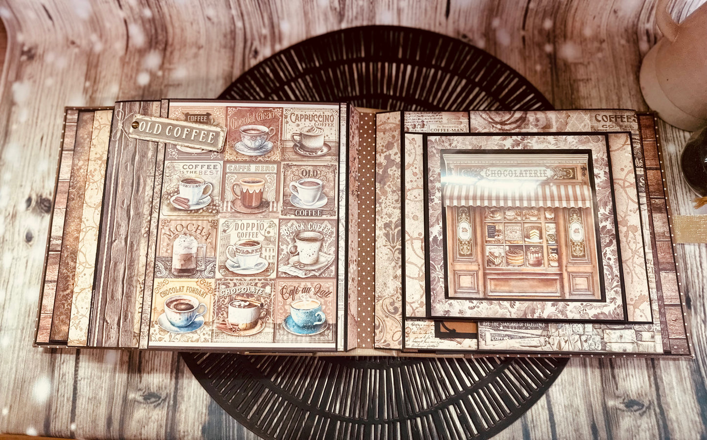 Album photos scrapbooking pop-up "Coffee and chocolate"