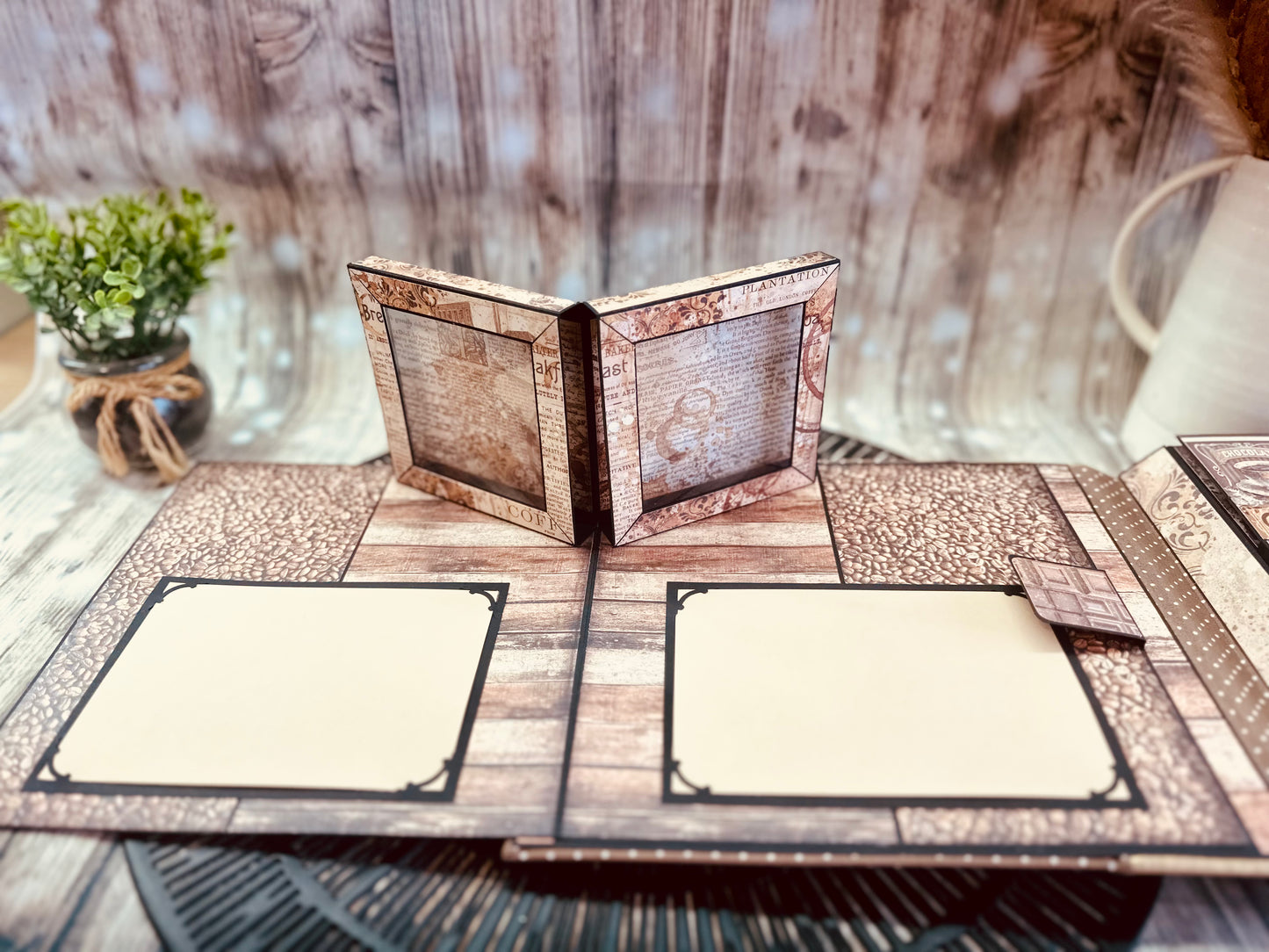 Album photos scrapbooking pop-up "Coffee and chocolate"