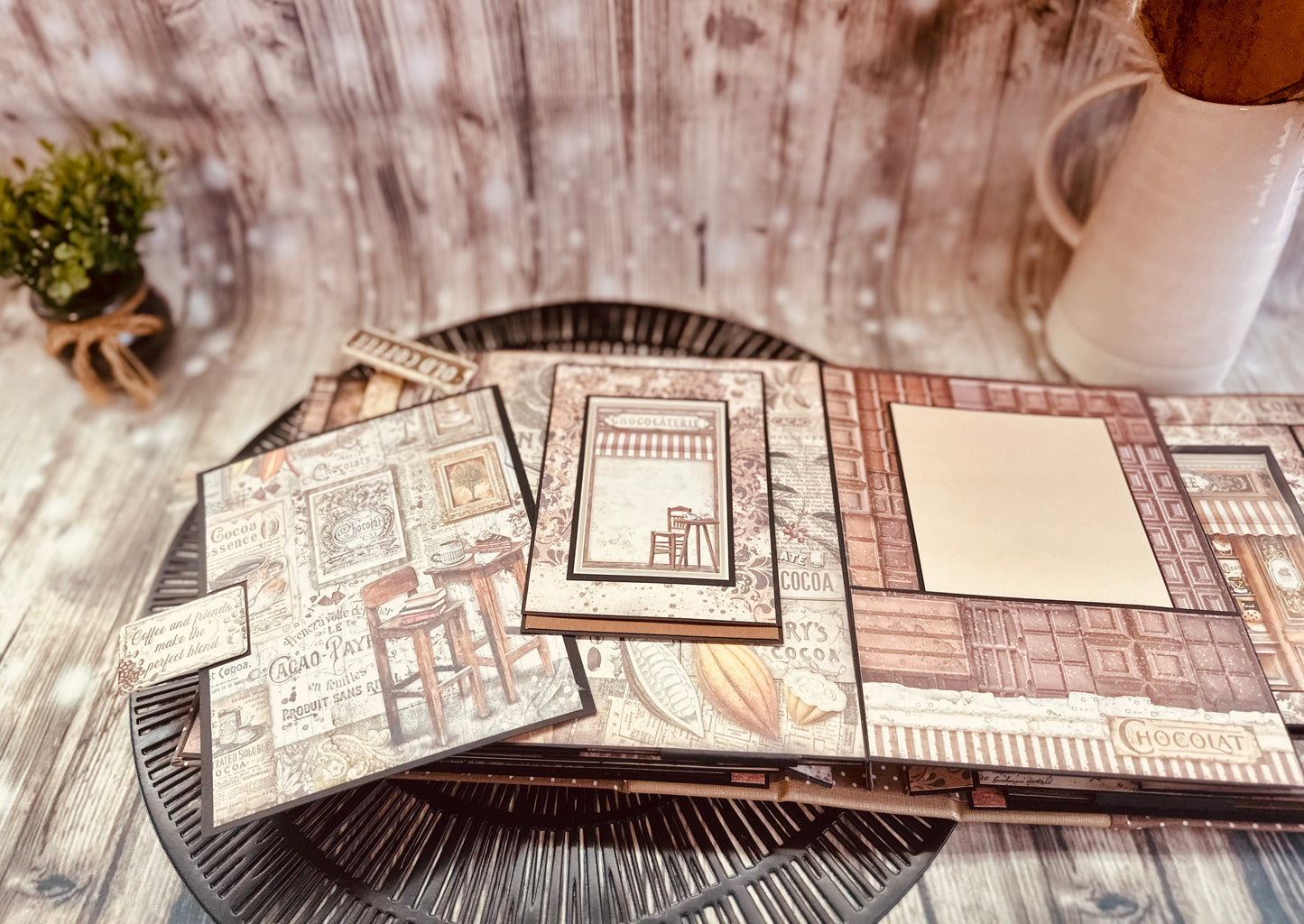 Album photos scrapbooking pop-up "Coffee and chocolate"