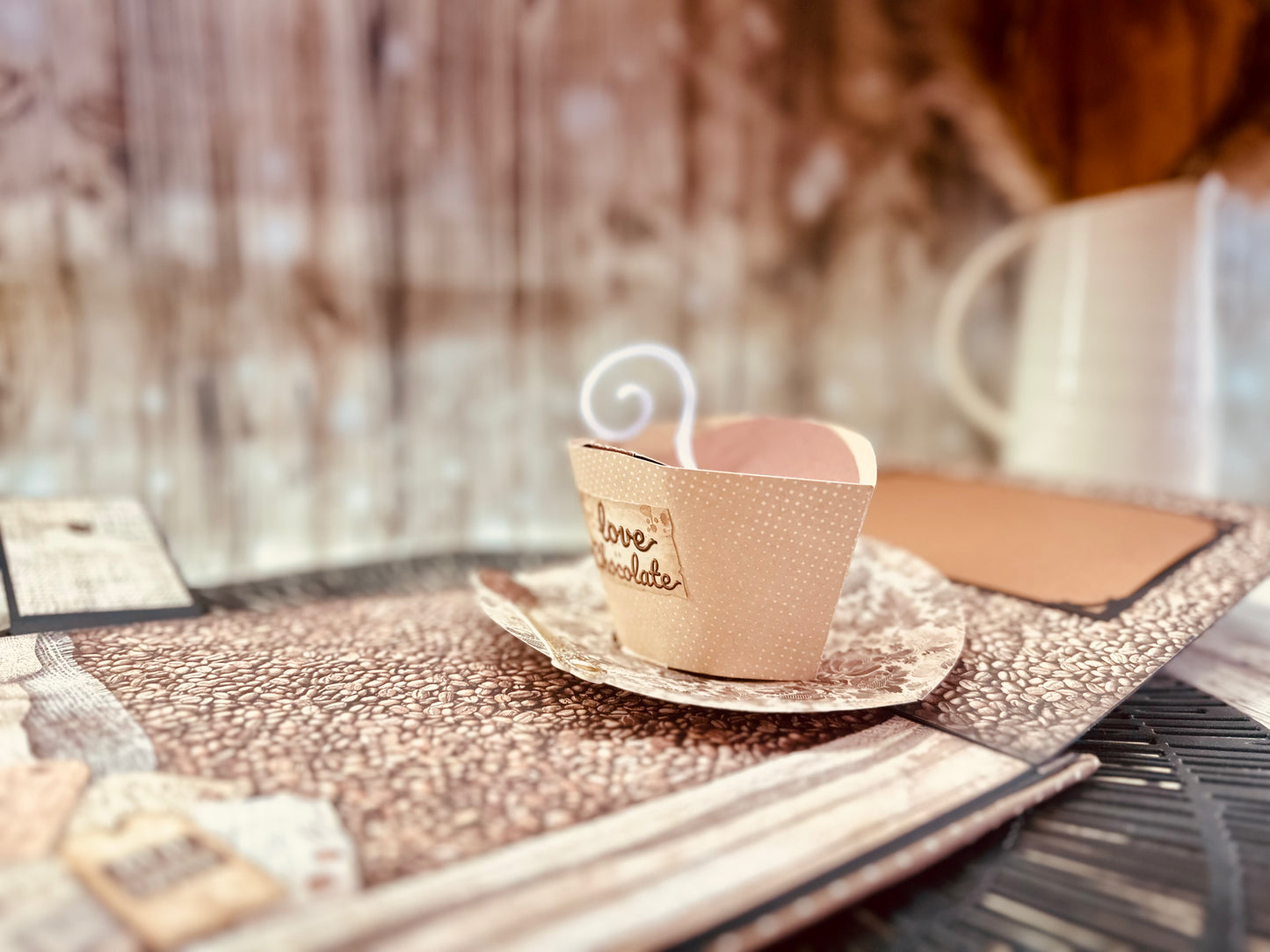 Album photos scrapbooking pop-up "Coffee and chocolate"