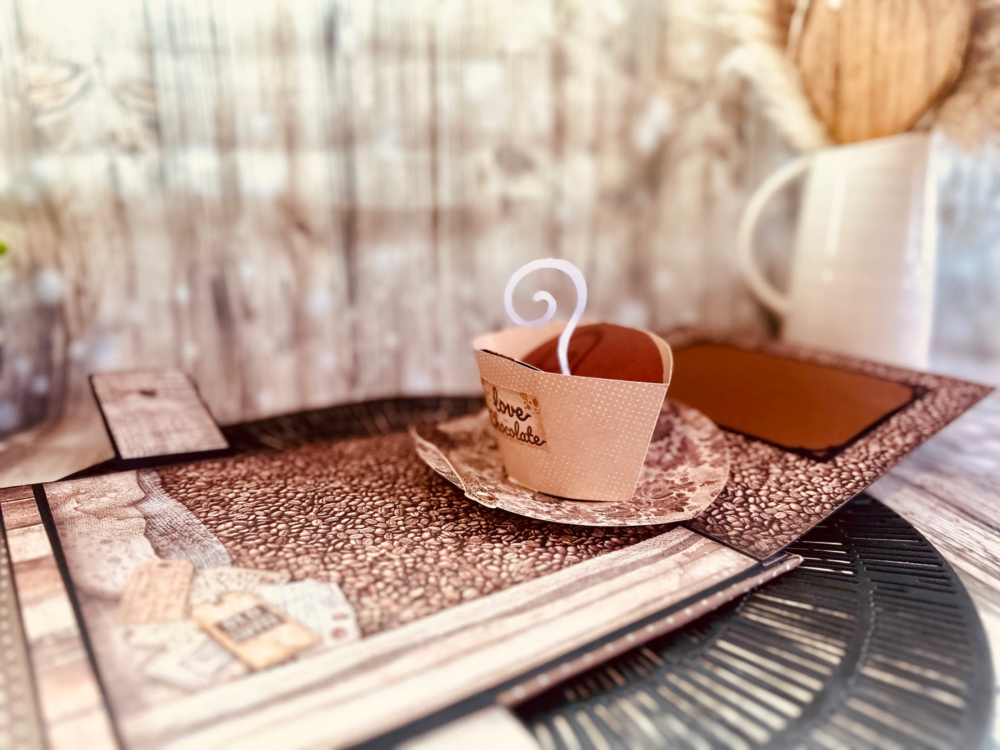 Album photos scrapbooking pop-up "Coffee and chocolate"